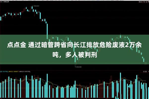 点点金 通过暗管跨省向长江排放危险废液2万余吨，多人被判刑