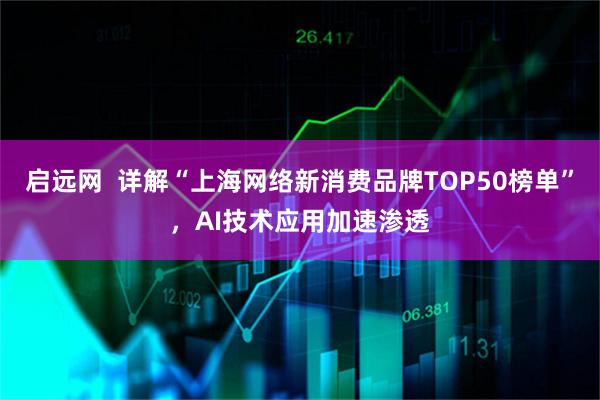 启远网 详解“上海网络新消费品牌TOP50榜单”,AI技术应用加速渗透
