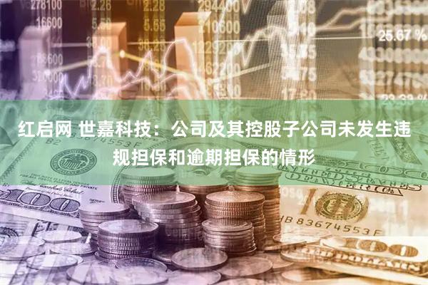 红启网 世嘉科技：公司及其控股子公司未发生违规担保和逾期担保的情形